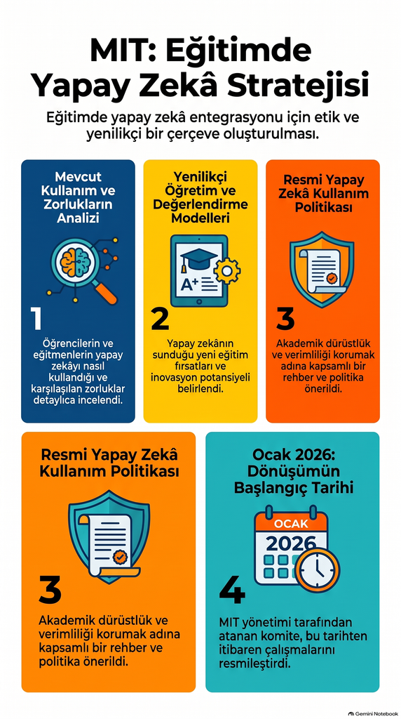 Yapay zeka ve eğitim - MIT 2026 raporu infografik